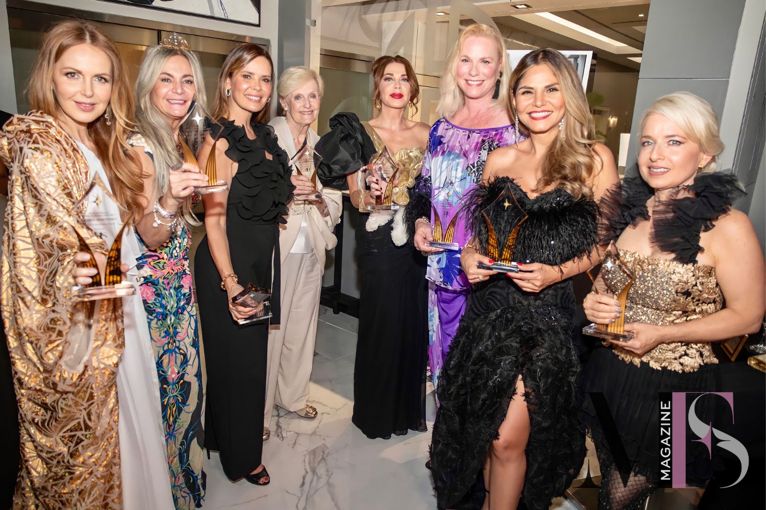 Athina Marturet, Viviana Gabeiras, Karent Sierra, Charlene Parsons, Shireen Sandoval, Beth Sobol, Natalia Cruz and Tammy Apostol. 