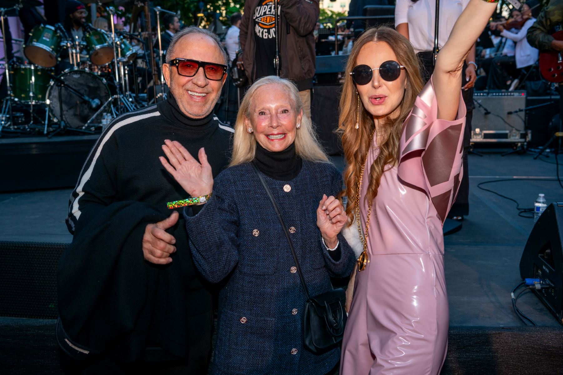 Emilio Estefan, Karen Le Frak and Athina Marturet. Photo Credit: World Red Eye