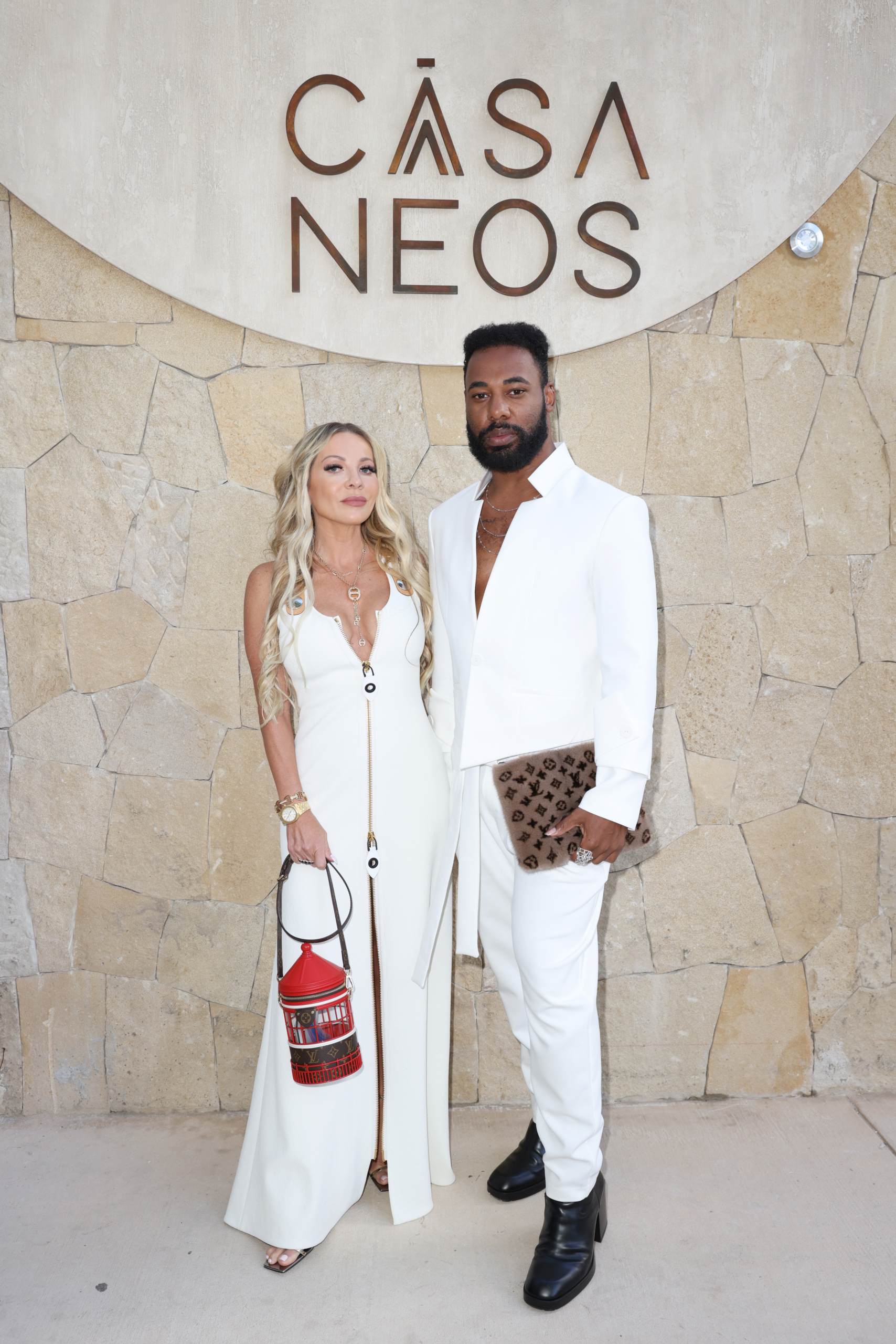 Regina Moskow and Jarad Gonzalez. Photo Credit: Alexander Tamargo/Getty Images for CASA NEOS by Riviera Dining Group