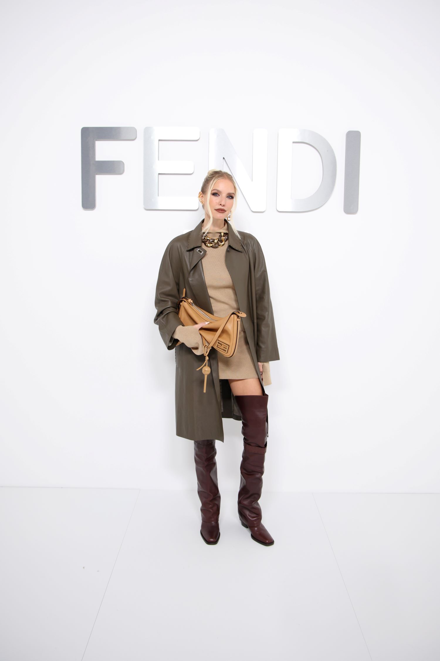 Leonie Hanne at Fendi Womenswear SS25 Show.