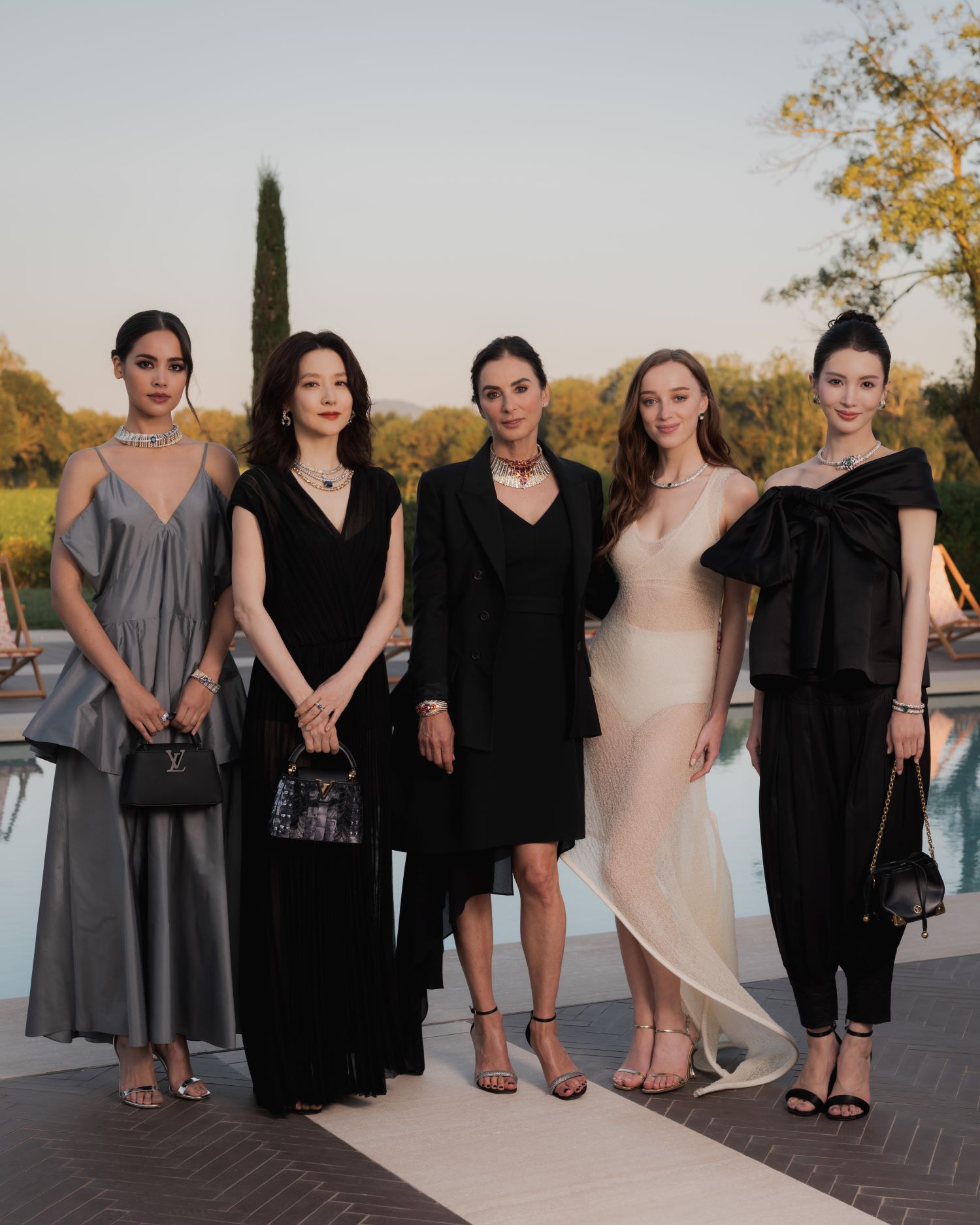 URASSAYA SPERBUND, YOUNG AE LEE, FRANCESCA AMFITHEATROF, PHOEBE-DYNEVOR AND JIN CHEN. 